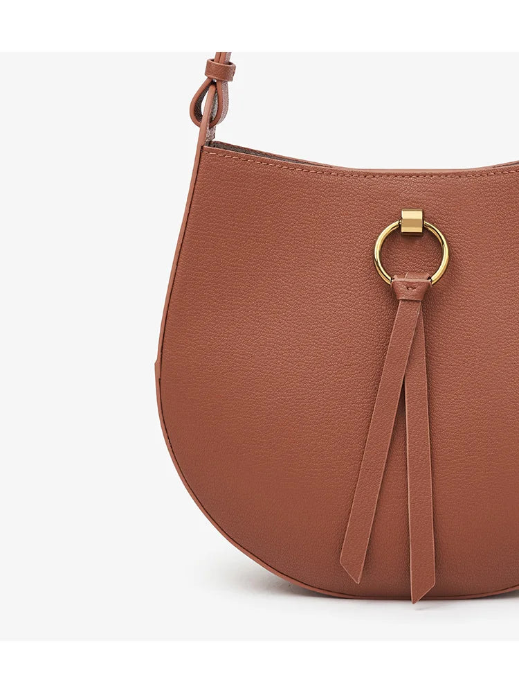 Crossbody Saddle Bag - Genuine Leather