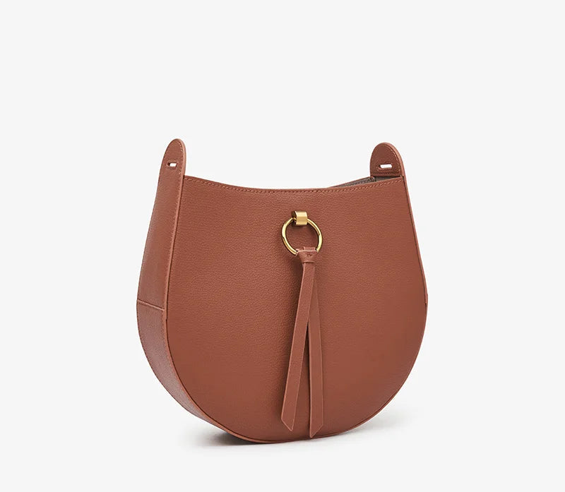 Crossbody Saddle Bag - Genuine Leather