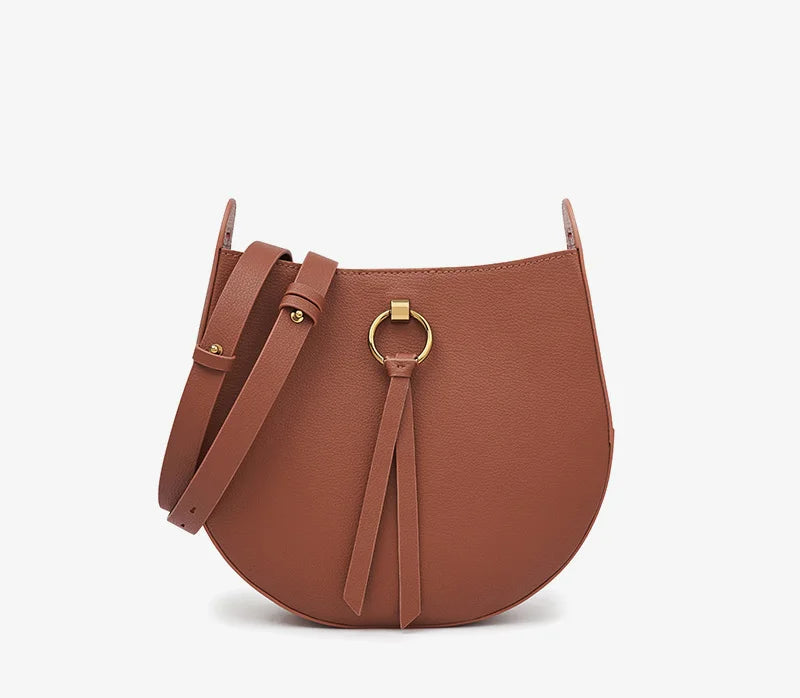 Crossbody Saddle Bag - Genuine Leather