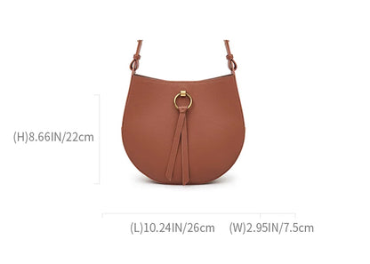 Crossbody Saddle Bag - Genuine Leather