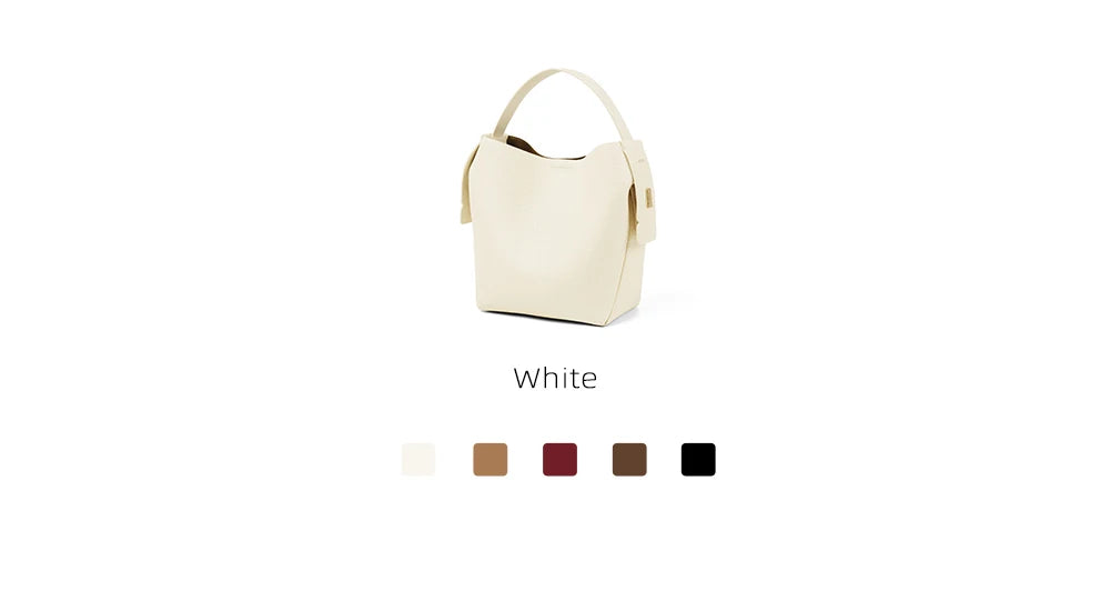 Tia Bucket Bag - Genuine Leather