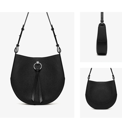 Crossbody Saddle Bag - Genuine Leather