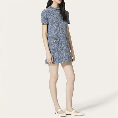 Tweed Double Pocket Dress