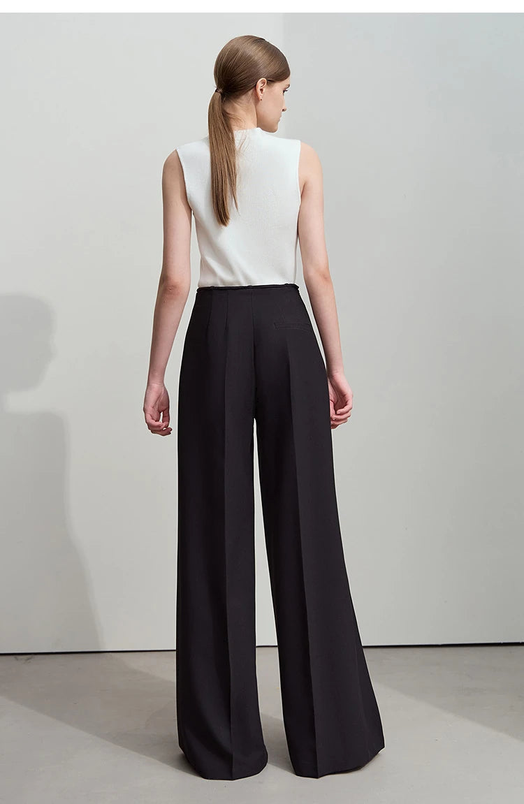 Pleated Wide Leg Pants