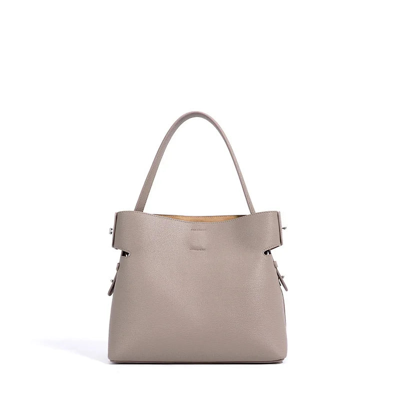 Zinnie Bucket / Satchel Bag - Genuine Leather