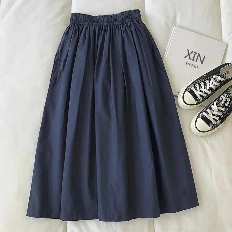 Pleated Knee Length Skirts