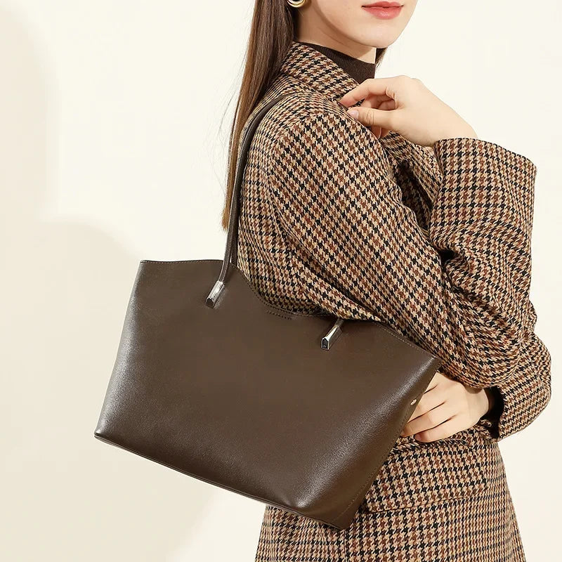 Holly Tote Bag - Soft Genuine Leather