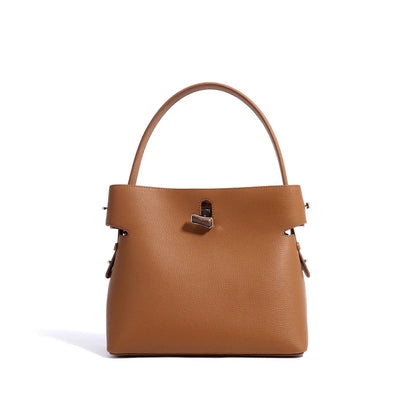 Zinnie Bucket / Satchel Bag - Genuine Leather