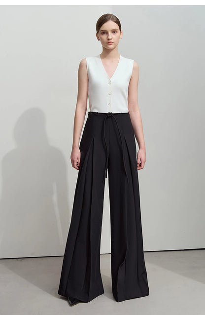 Pleated Wide Leg Pants