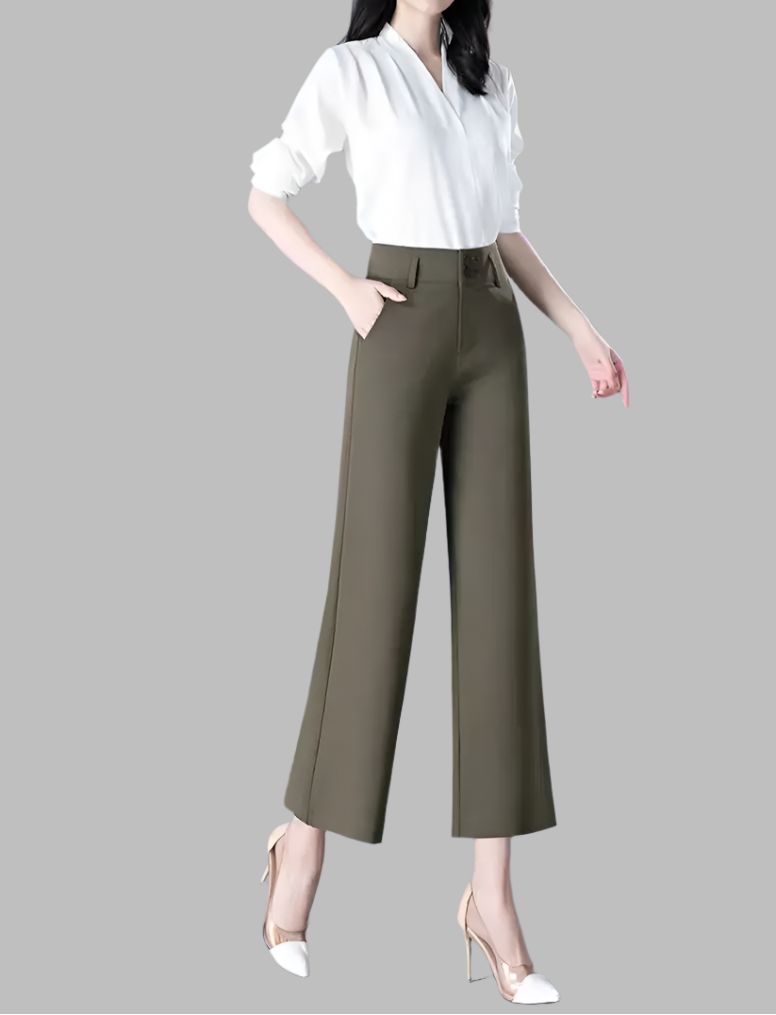 Straight Leg Ankle Length Trousers