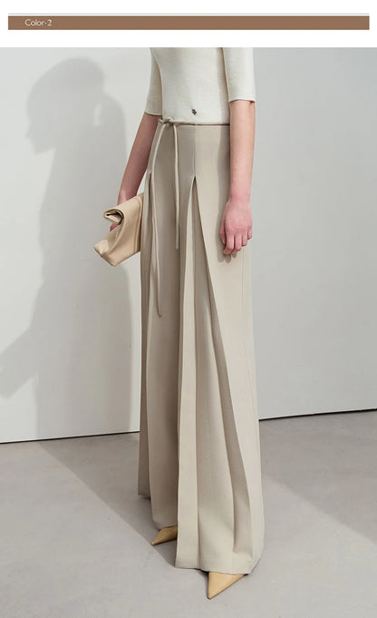 Pleated Wide Leg Pants