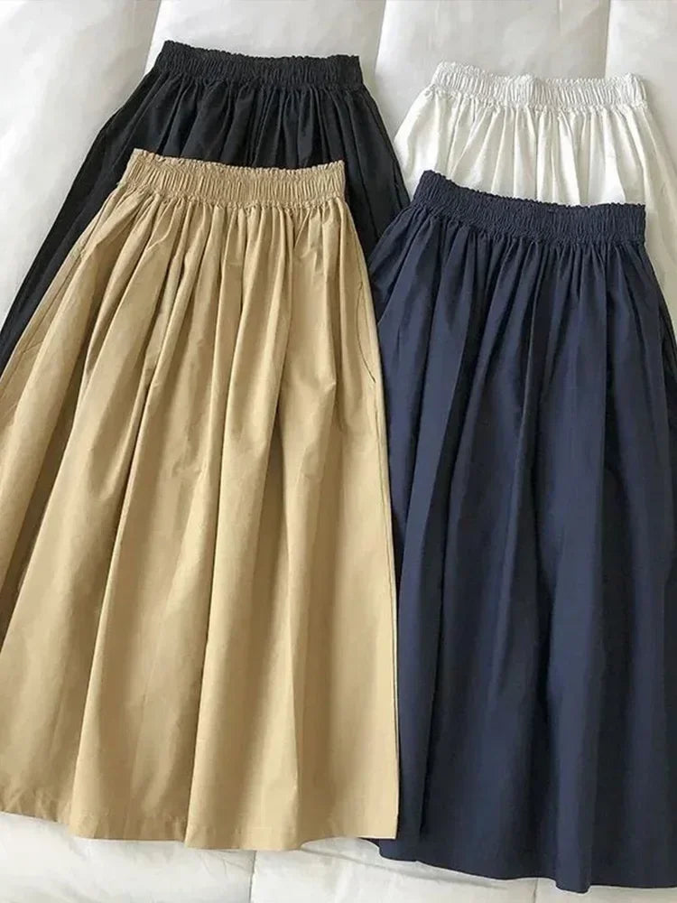 Pleated Knee Length Skirts